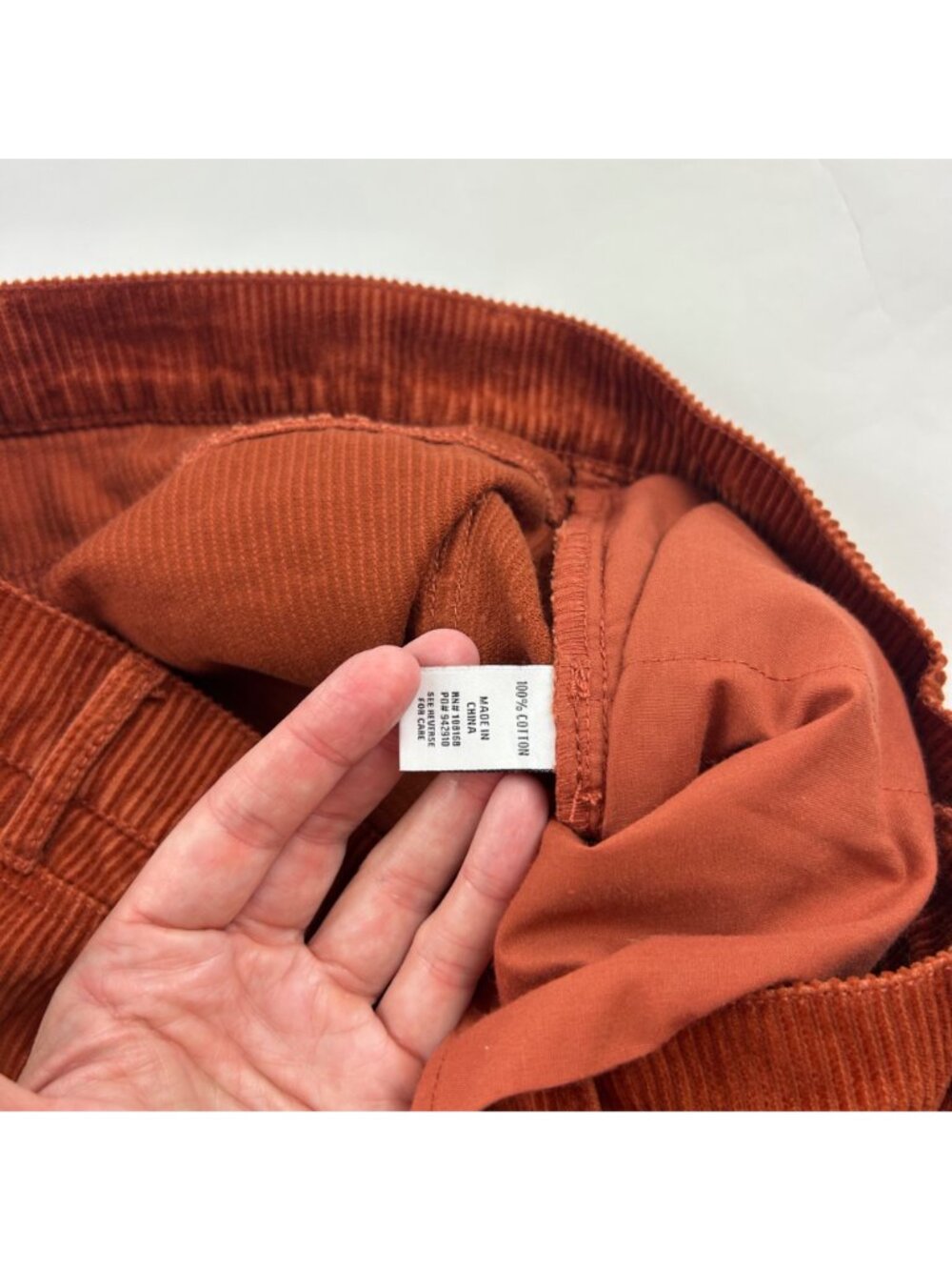 LONG RSQ Rust Cotton Corduroy Wide Leg Cargo Pant 27 - Picture 4 of 6